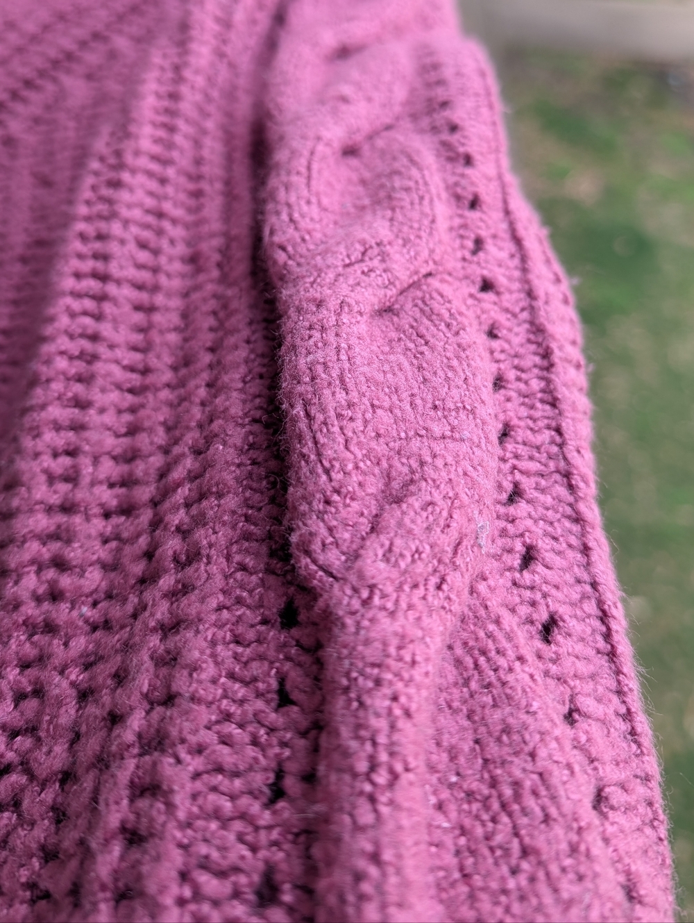 Torrid Cable Knit Boyfriend Cardigan 3x Pink Mauve Cozy Button Front - Picture 7 of 10